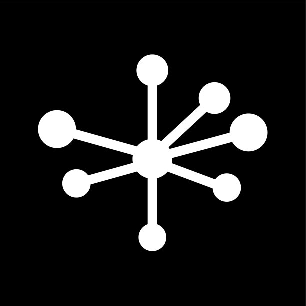 独特的分子结构标志图标图片下载