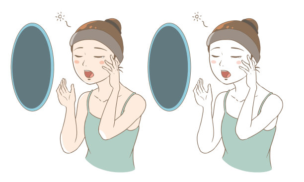 做困倦皮肤护理的女人图片下载