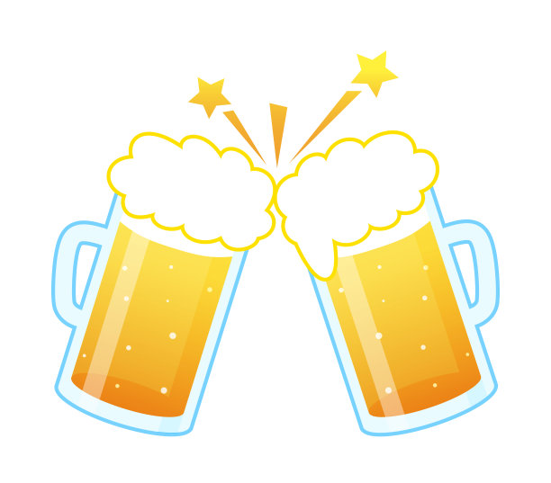 啤酒祝酒插图图片下载