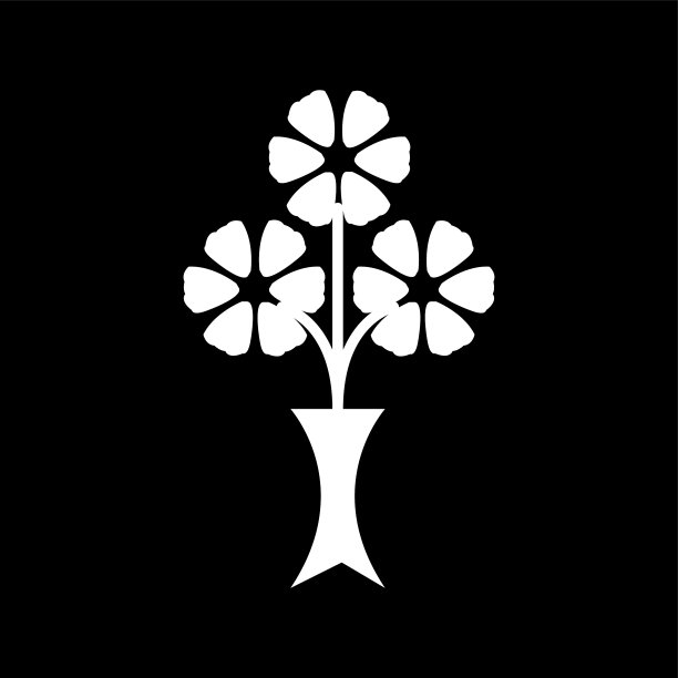 独特花束字形图标图片下载