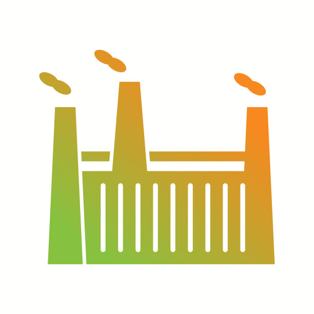 独特的工厂字形图标图片下载