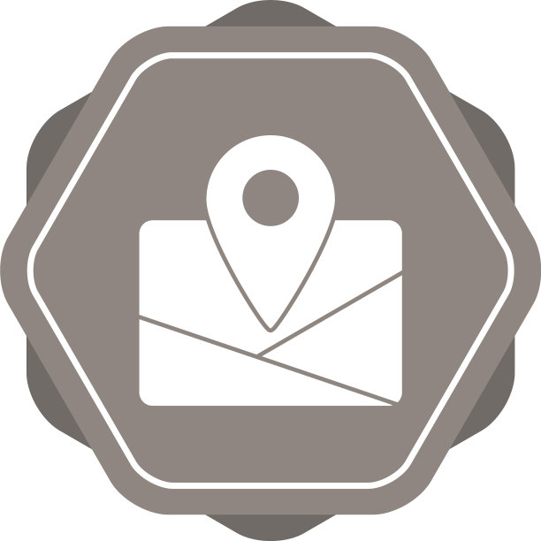 独特地图字形图标图片下载