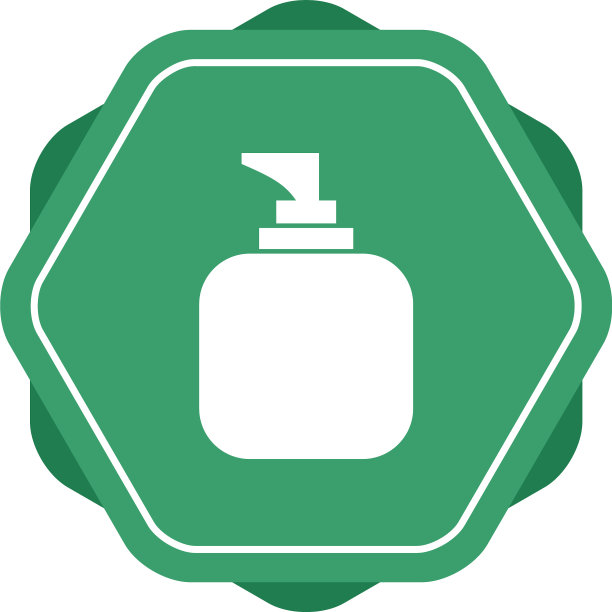 独特的洗液字形图标图片下载