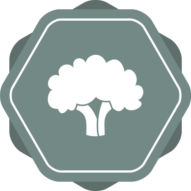 独特的菜花字形图标图片下载