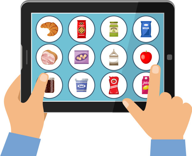 网上商店食品概念图片下载