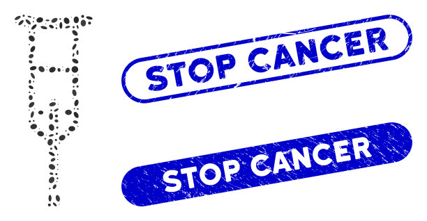 椭圆形马赛克拐杖与垃圾摇滚阻止癌症图片下载