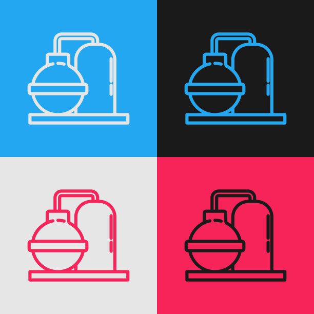 彩线油气工业厂房图片下载