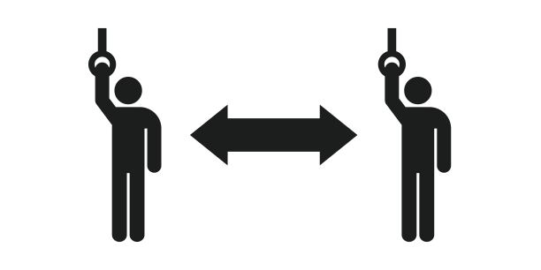 代表社交距离的简单图标图片下载
