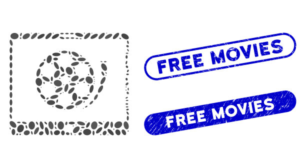 椭圆拼贴手机视频卷轴与纹理自由图片下载