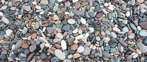 抽象的全景背景与干燥的圆形reeble石头图片下载