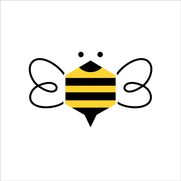 蜜蜂标志现代图形抽象图片下载
