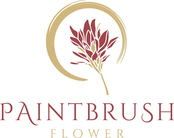 美丽的花朵，油漆，刷花，嗖嗖的标志图片下载