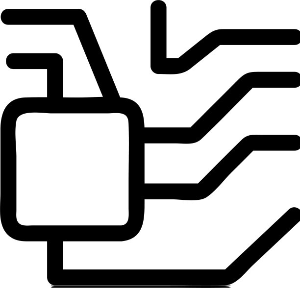 芯片图标孤立轮廓符号图片下载