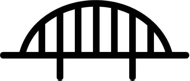 桥图标孤立轮廓符号图片下载
