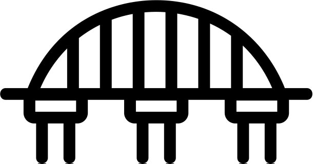 桥图标孤立轮廓符号图片下载