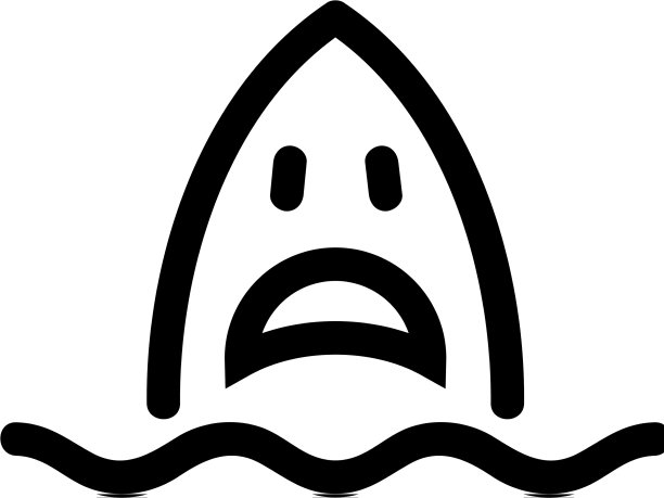 鲨鱼图标孤立轮廓符号图片下载