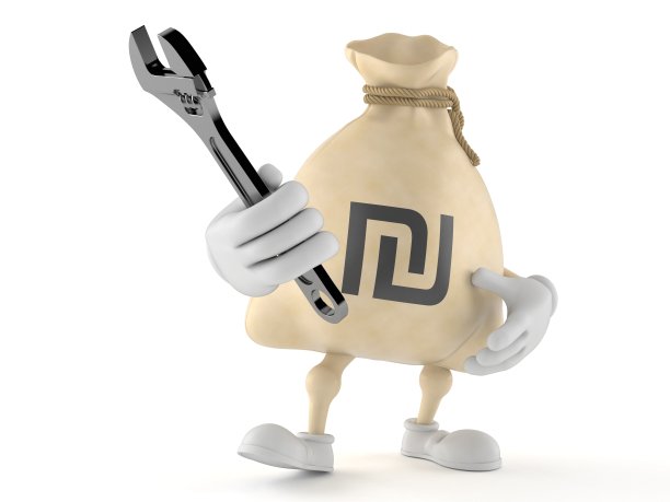 谢克尔钱袋character holding可调扳手图片下载