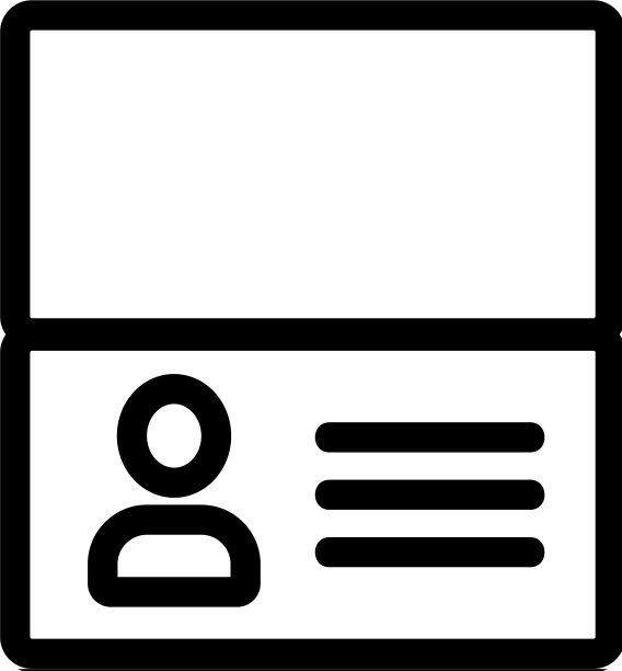 护照图标孤立的轮廓符号图片下载