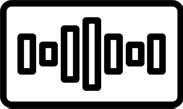 均衡器音乐图标孤立轮廓图片下载