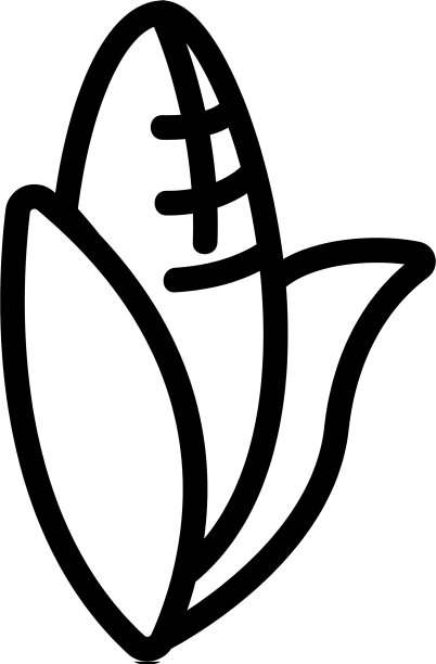 玉米食品图标孤立轮廓符号图片下载