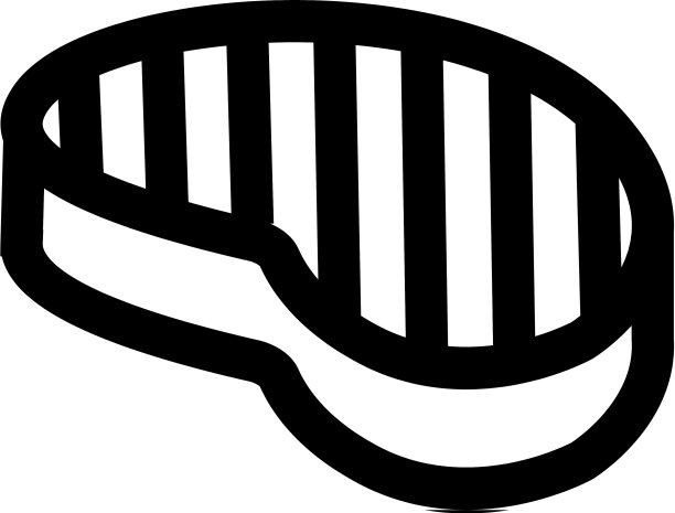 牛排肉图标孤立轮廓符号图片下载