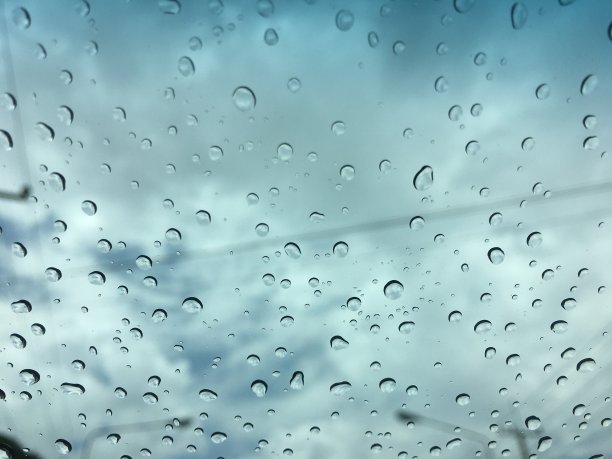 雨滴落在汽车玻璃上图片下载