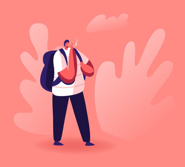 年轻的潮男角色穿着休闲图片下载