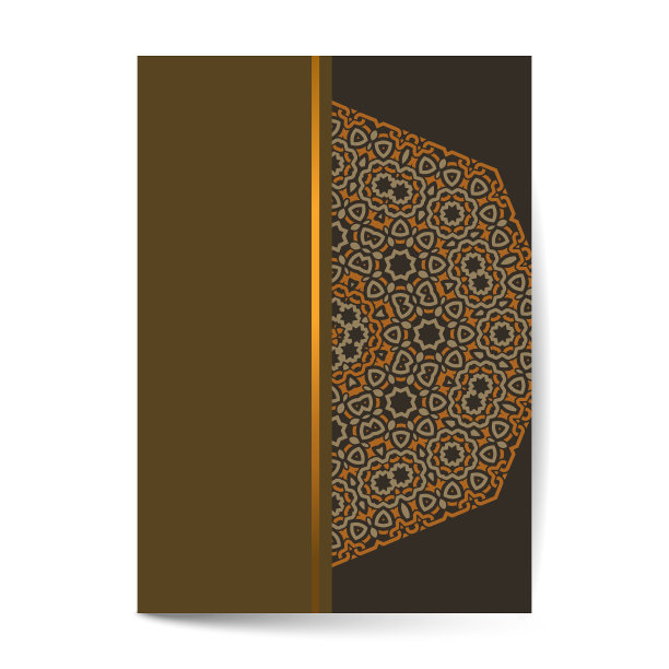 豪华豪华的封面设计与曼陀罗元素图片下载