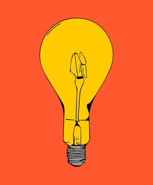 老式灯泡的趋势颜色Swatch图片下载