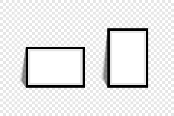 相框。收藏相框，孤立。模板模型相框不同形状。透明背景。矢量图图片下载