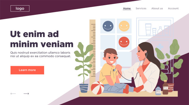 儿科医生检查小病人图片下载