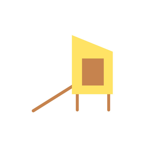 鸡舍，农场的标志。简单的颜色矢量元素的农业图标用户界面和用户体验，网站或移动应用程序图片下载