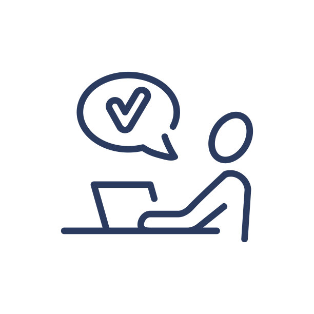 语音气泡和办公室员工细线图标图片下载