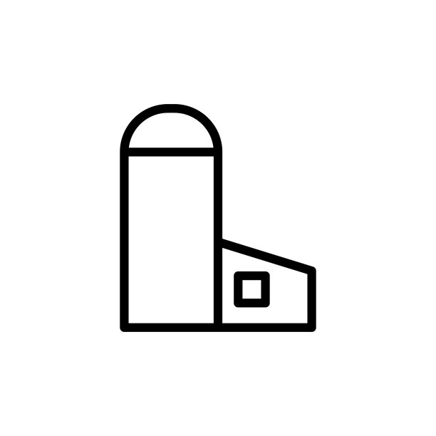 农场建筑图标。简单的线条，轮廓矢量元素的农业图标用户界面和用户体验，网站或移动应用程序图片下载