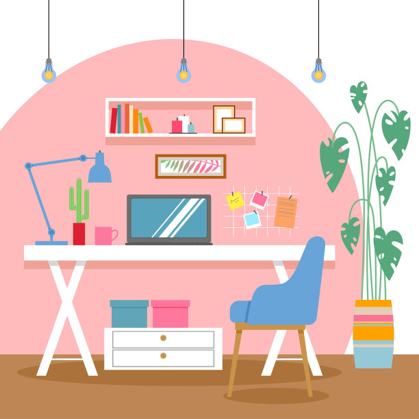 家庭办公室的工作空间图片下载