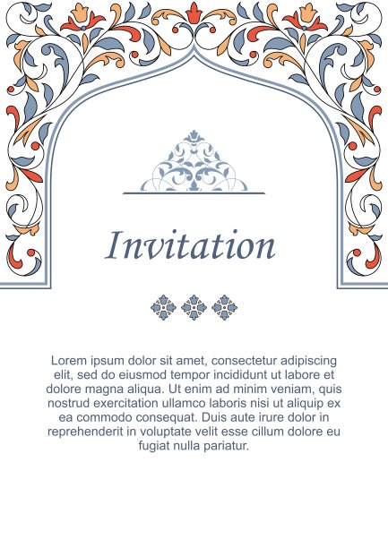 花图案的邀请或贺卡图片下载