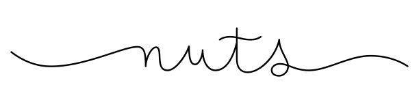 坚果黑色单线书法横幅图片下载