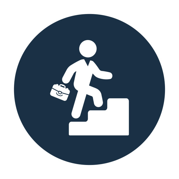 商业成功阶梯图标设计，矢量图形图片下载