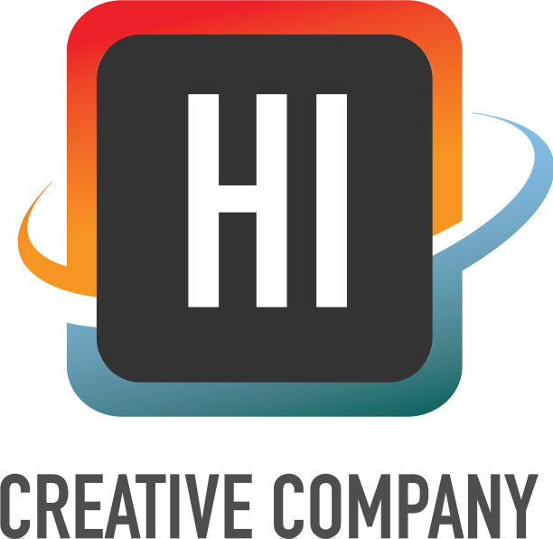 首字母hi swoosh创意设计标志图片下载