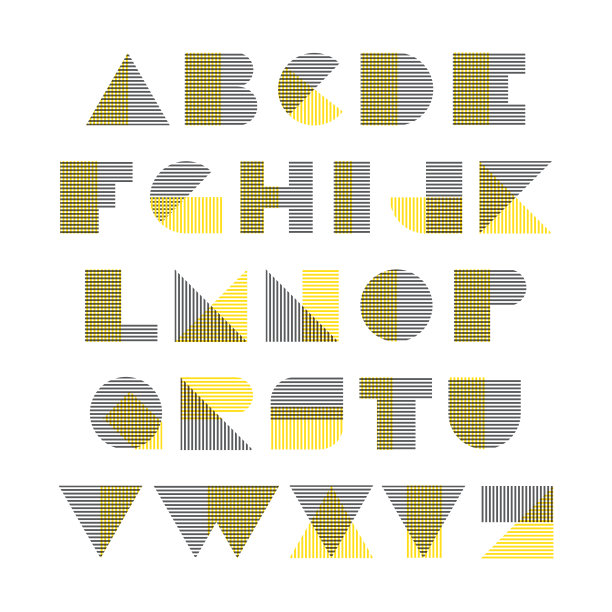 由交叉的线组成的条纹字母。图片下载