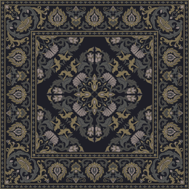 东方装饰地毯。图片下载