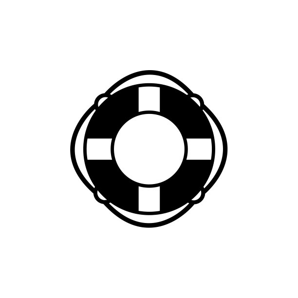 救生圈图标logo，白色背景上隔离图片下载