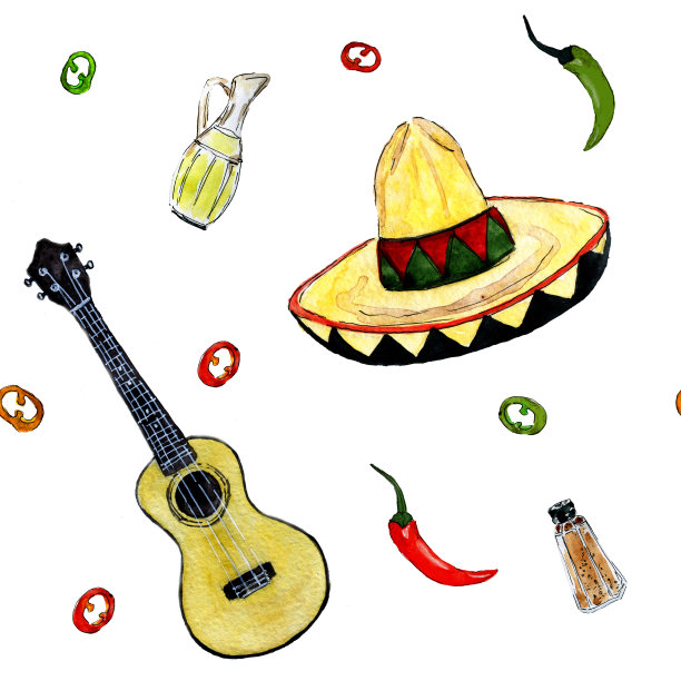 背景与墨西哥主题图片下载