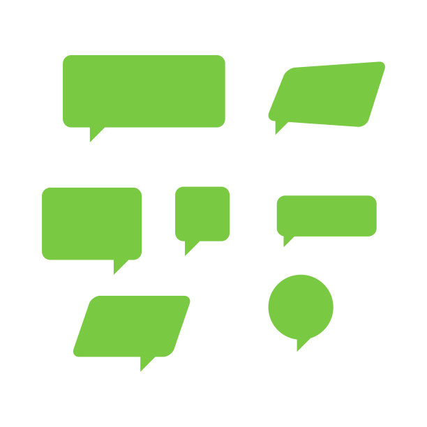 现代语音设置气泡孤立在白色图片下载