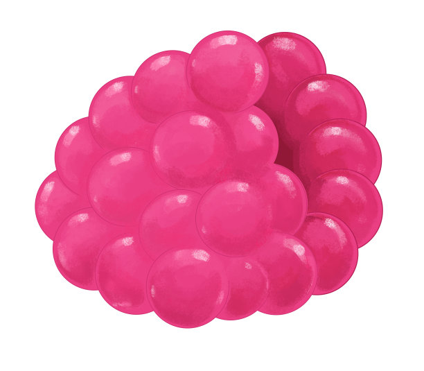 卡通水果树莓在白色的背景-插图图片下载