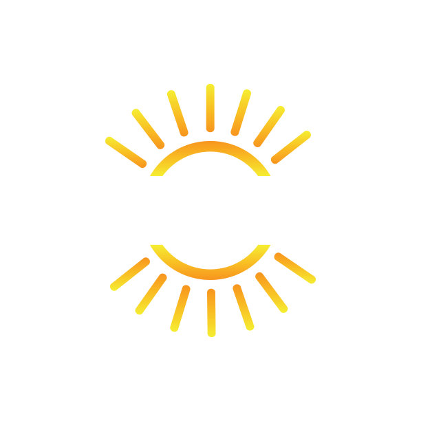 太阳图标和符号矢量插图图片下载