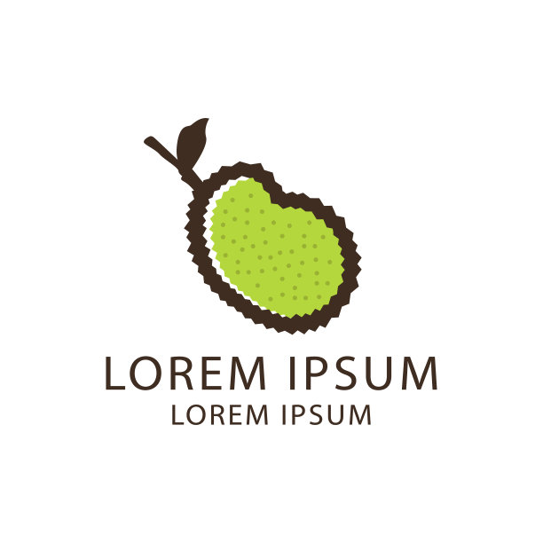 菠萝蜜水果平面矢量插图。菠萝蜜标志矢量设计。图片下载