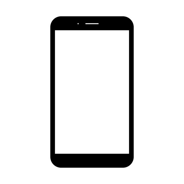 手机与空白白色屏幕隔离在白色背景图片下载