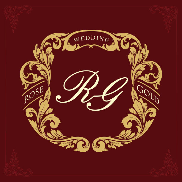 金色边框装饰系列婚礼豪华向量图片下载