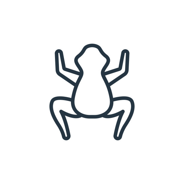 热带frop图标。细线形热带frop轮廓图标孤立在白色背景从动物收集。线矢量符号，网页和移动符号图片下载